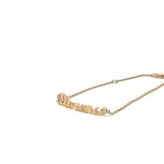 18CT BRACELET NAME FLORENCE YELLOW GOLD DIAMOND SET HAND CRAFTED