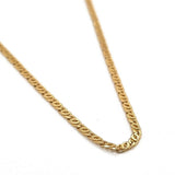 9CT YELLOW GOLD BIRDS EYE CHAIN 50CMS LONG ITALIAN MADE