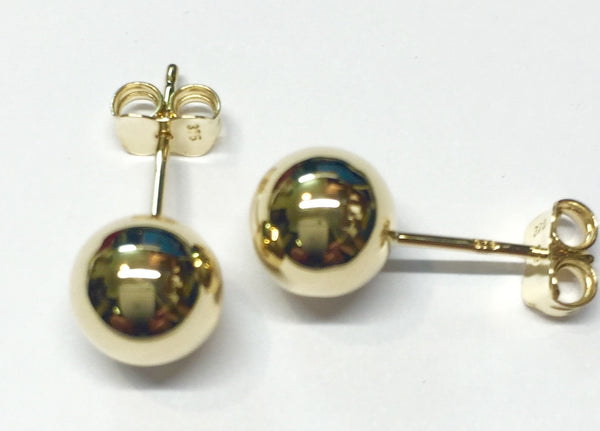 9ct Yellow Gold Ball Stud Earrings  4