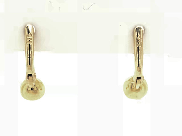 9ct Yellow Gold Continential Swarovski Earrings 