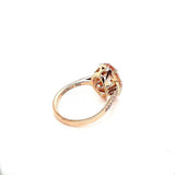 18ct Rose Gold Morganite & Diamond Ring
