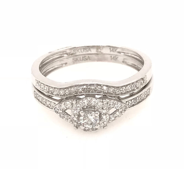 10ct White Gold Diamond Bridal Set 
