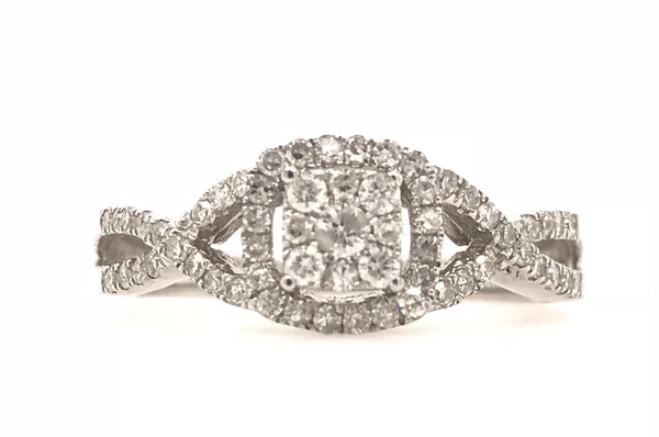 10ct White gold Diamond Bridal set 