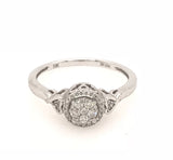 10ct White Gold Dress Ring 