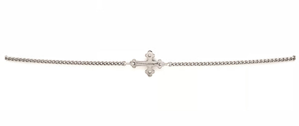 9CT WHITE GOLD FAITH BRACELET