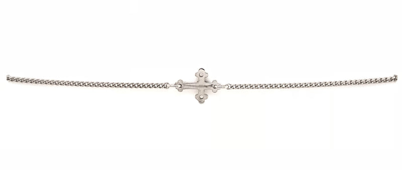 9CT WHITE GOLD FAITH BRACELET