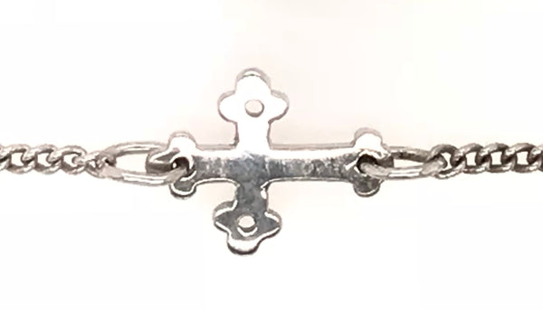 9CT WHITE GOLD FAITH BRACELET