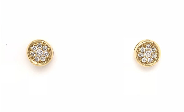18ct Yellow Gold Diamond Studs 