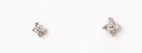 9ct White Gold Diamond Stud Earrings 