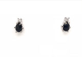 9ct white Gold Gem Stone Pendant 