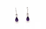 9ct White Gold Gem Stone Stud Earrings  4