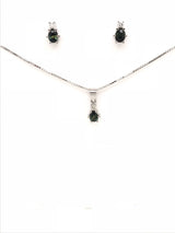 9CT WHITE GOLD PENDANT CLAW SET NATURAL OVAL SAPPHIRE AND BRILLIANT CUT DIAMOND HAND CRAFTED