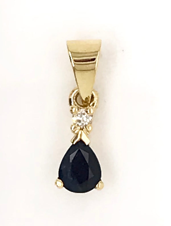9ct Yellow Gold Gem Stones Pendant 