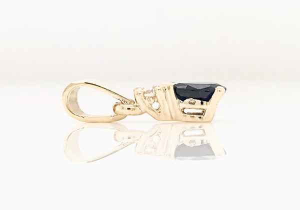 9ct Yellow Gold Gem Stones Pendant 