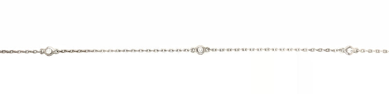 18CT BRACELET DIAMONDS WHITE GLD BEZEL SET HAND CRAFTED
