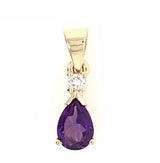 9ct Yellow Gold Gem stone Pendant