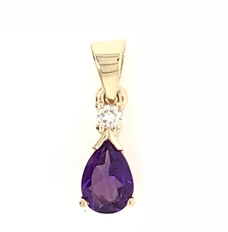9ct Yellow Gold Gem stone Pendant