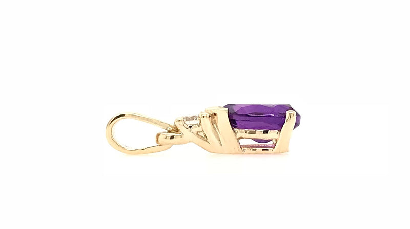 9ct Yellow Gold Gem stone Pendant