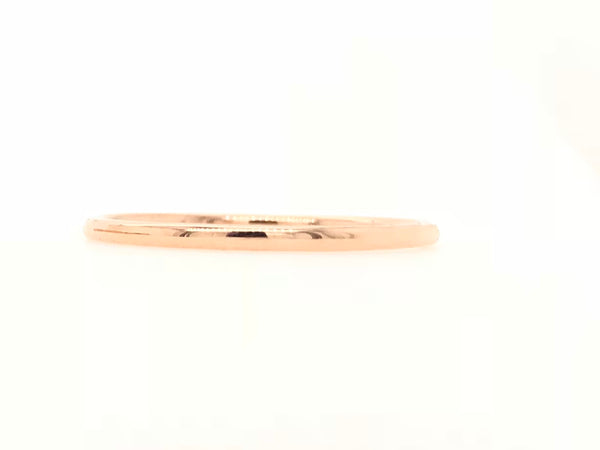 9CT ROSE GOLD FOREVER PLAIN TUBE DESIGN STACKABLE RING / WEDDING BAND HAND CRAFTED
