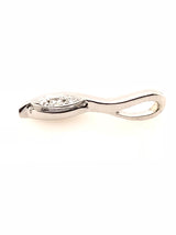 9CT WHITE GOLD TULIP DESIGN PENDANT PAVE' SET BRILLIANT CUT DIAMONDS HAND CRAFTED