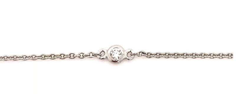 9ct White Gold Diamond Necklace
