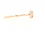 9CT ROSE GOLD ROUND TOP DRESS RING CHILD / ADULT PAVÉ SET HAND CRAFTED