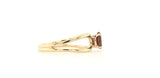9CT YELLOW GOLD CHILD TO ADULT RING CLAW SET  NATURAL BRILLIANT CUT DARK PINK TURMALINE HAND CRAFTED