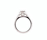 18CT WHITE GOLD ENGAGEMENT RING HALO BRILLIANT CUT DIAMONDS HAND CRAFTED 