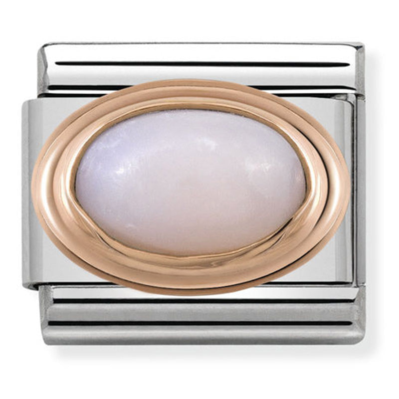 Classic Composable Link 9ct Rose Stone