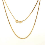 9CT YELLOW GOLD CURBY LINK CHAIN 50CM LONG ITALIAN MADE 