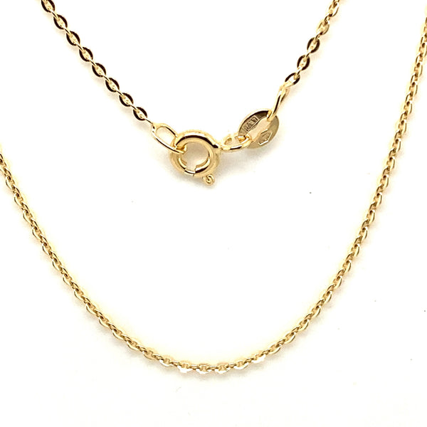 9CT YELLOW GOLD BELCHER LINK CHAIN 45CM LONG ITALIAN MADE