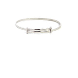 BANGLE BABY18CT WHITE GOLD ADJUSTABLE HAND CRAFTED