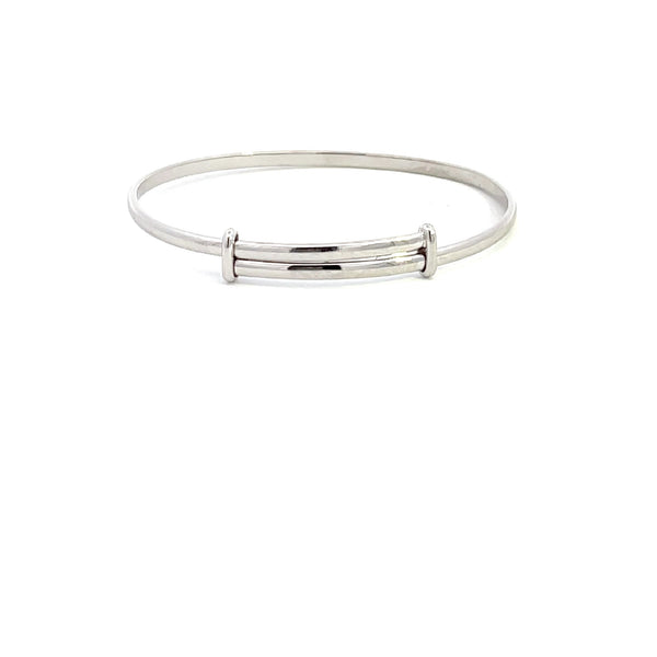 BANGLE BABY18CT WHITE GOLD ADJUSTABLE HAND CRAFTED