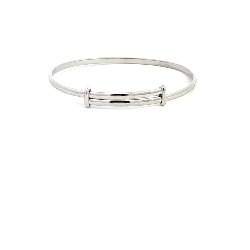 BANGLE BABY18CT WHITE GOLD ADJUSTABLE HAND CRAFTED