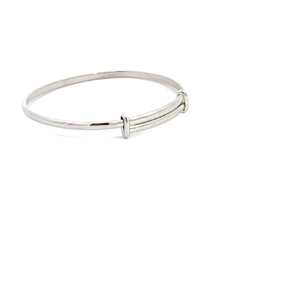 BANGLE BABY18CT WHITE GOLD ADJUSTABLE HAND CRAFTED
