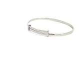 BANGLE BABY18CT WHITE GOLD ADJUSTABLE HAND CRAFTED