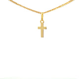 9CT YELLOW GOLD CROSS RELIGIOUS ITALIAN MADE