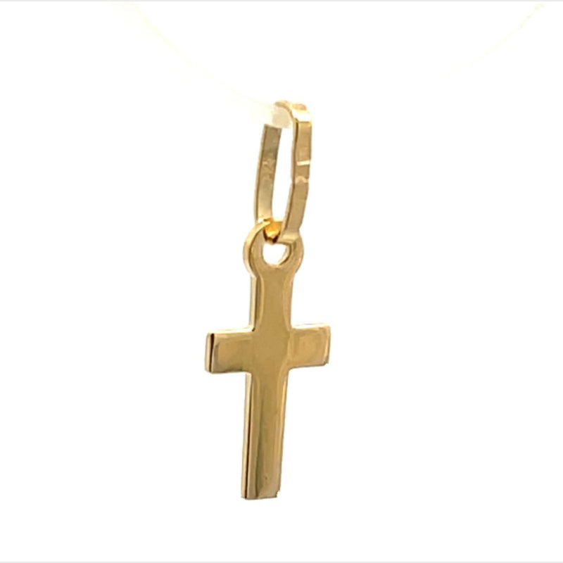 9CT YELLOW GOLD CROSS RELIGIOUS ITALIAN MADE