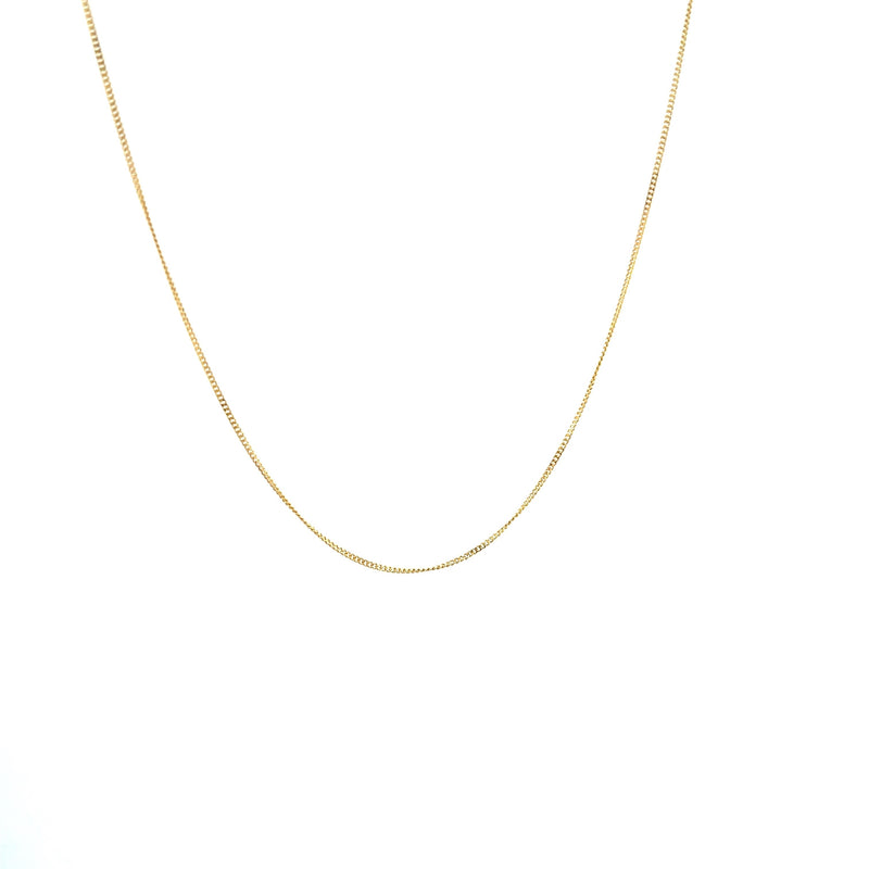 9CT YELLOW GOLD CURBY CHAIN 45CM LONG ITALIAN MADE 4