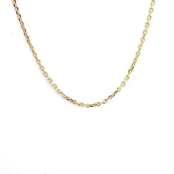 9CT YELLOW GOLD BELCHER LINK CHAIN DIAMOND CUT 45CM LONG ITALIAN MADE 4