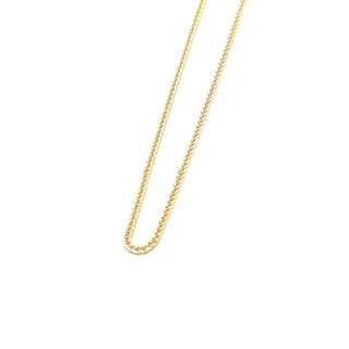 CHAIN 18CT YELLOW GOLD WHEAT CHAIN 50CM LONG DIAMOND CUT ITALIAN MADE