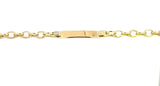 18CT YELLOW GOLD ID BRACELET SOLID BELCHER LINK 18.5CM LONG HAND CRAFTED 