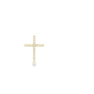 CROSS 18CT YELLOW GOLD BRILLIANT CUT DIAMONDS CLAW SET HAND CRAFTED 4