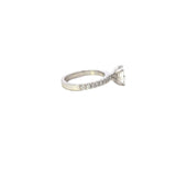 ENGAGEMENT RING 18CT WHITE GOLD LG 1.09IGI NATURAL 0.34