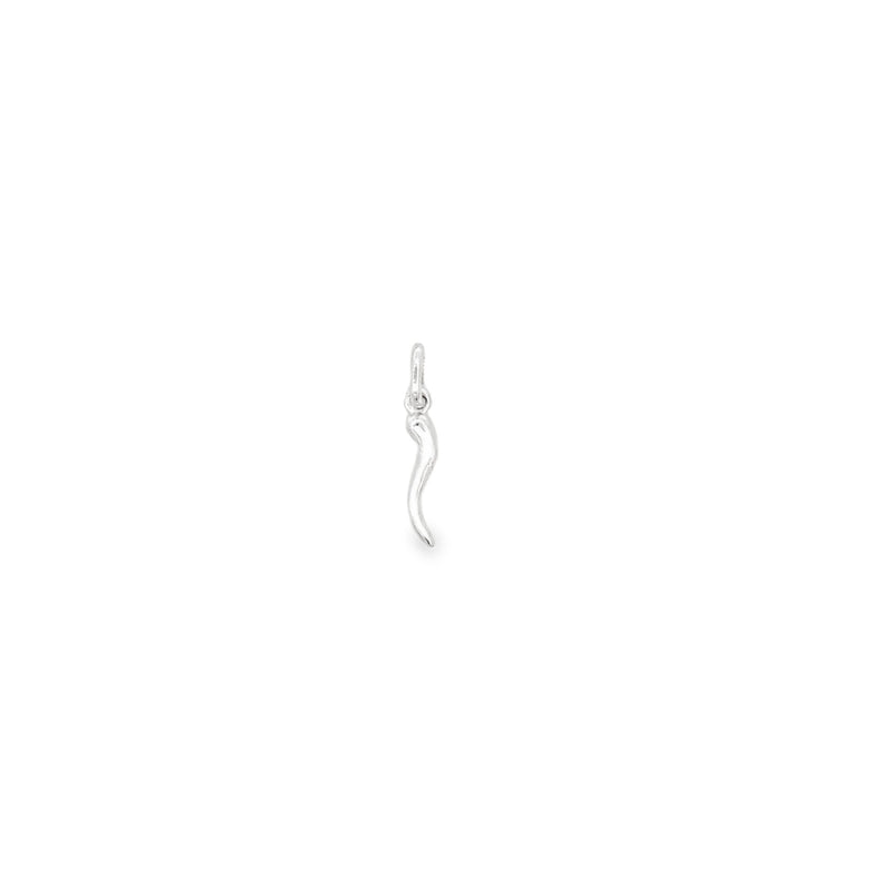 PENDANT 9CT WHITE GOLD CORNICELLO/CHILL 15MM PLUS BAIL