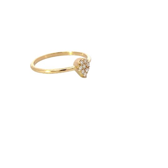 RING L/G 18CT YELLOW GOLD ROUND BAND PEAR SHAPE CENTRE CLAW SET FEATURING  LAB GROWN DIAMONDS 8X 0.01 VS F 