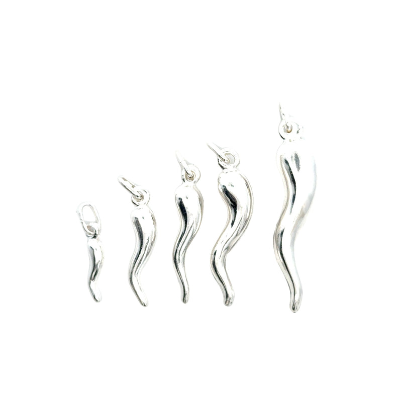 PENDANT S/SILVER CORNICELLO HOLLOW ITALIAN MADE