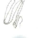 ROSARY S/SILVER FACETED BALLS MIRACULOUS MEDAL AND CROSS ITALIAN MADE