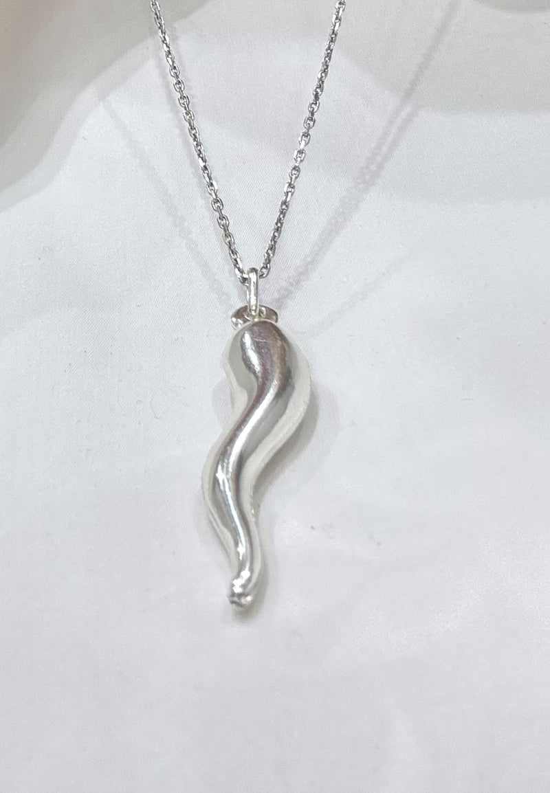 PENDANT S/SILVER CORNICELLO HOLLOW ITALIAN MADE