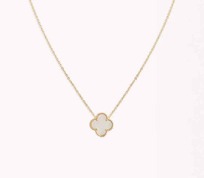 NECKLACE S/SILVER 925 GOLD PLATED CLOVER  BLACK 12MM PENDANT ITALIAN MADE 